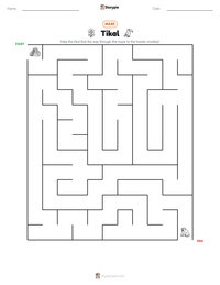 Tikal printable worksheet preview