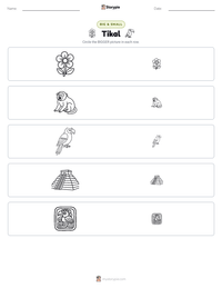 Tikal printable worksheet preview