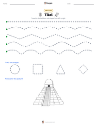 Tikal printable worksheet preview