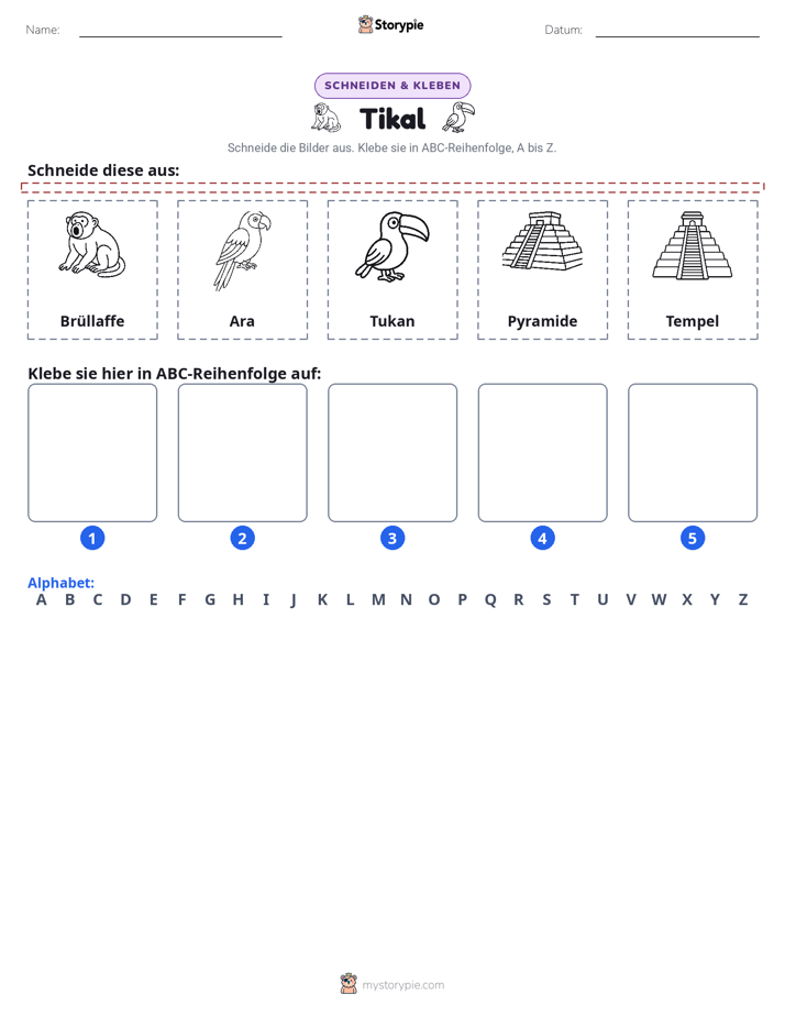 Schneiden & Einfügen Alphabet