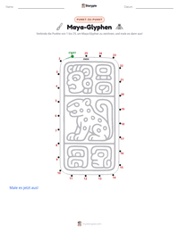 Maya-Glyphen druckbare Arbeitsblatt Vorschau