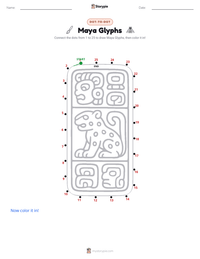 Maya Glyphs printable worksheet preview