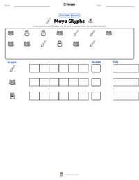 Maya Glyphs printable worksheet preview