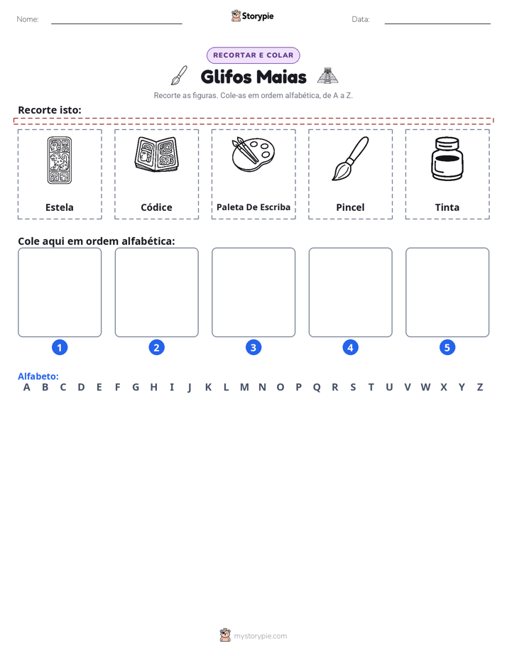 Recortar & Colar Alfabeto