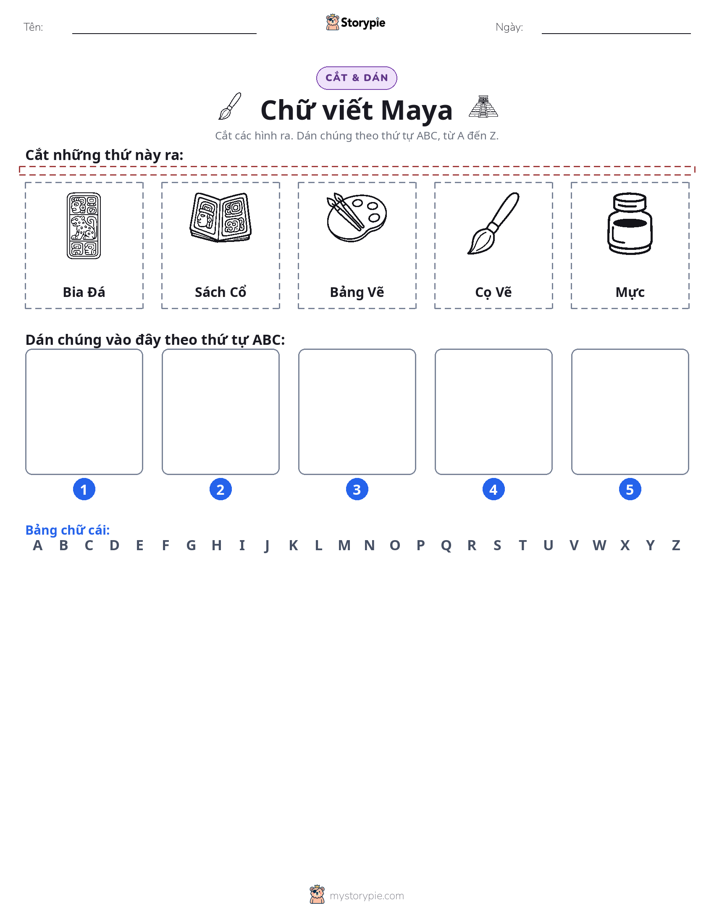 Cắt & Dán Chữ Cái