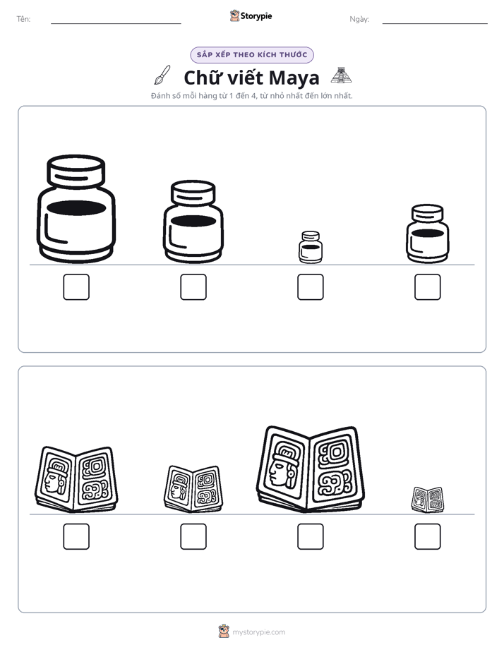 Thứ Tự Kích Thước
