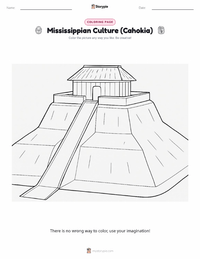 Mississippian Culture (Cahokia) coloring page for kids