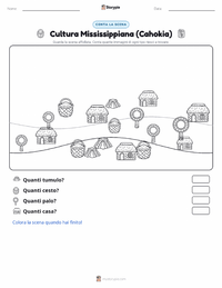 Anteprima della scheda stampabile di Cultura del Mississippi (Cahokia)