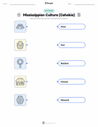 Mississippian Culture (Cahokia) printable worksheet for kids