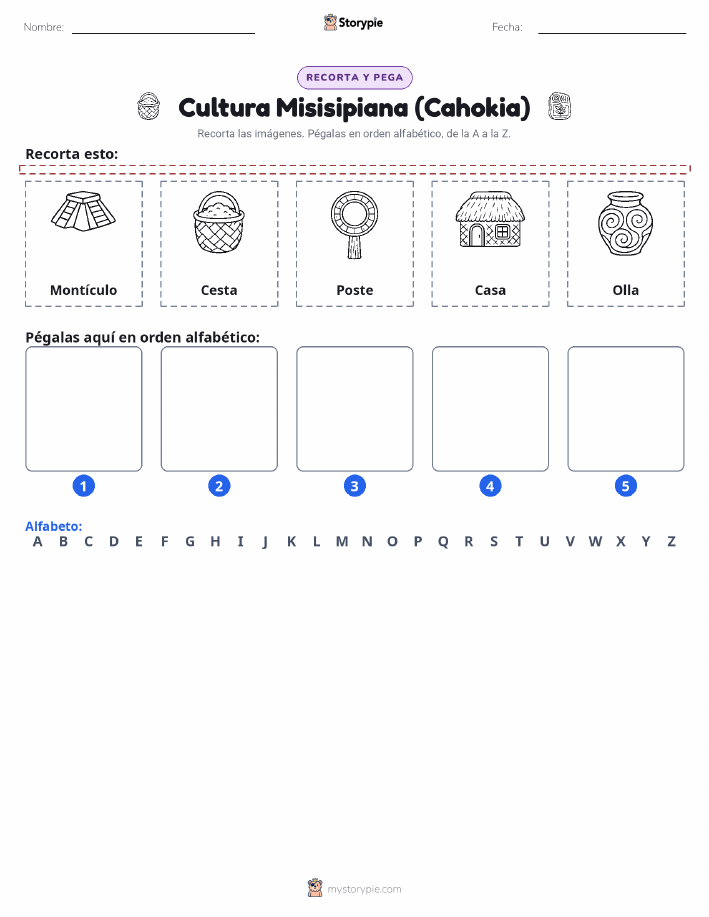 Cortar y Pegar el Alfabeto