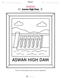 Aswan High Dam printable worksheet preview