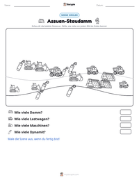 Assuan-Staudamm druckbare Arbeitsblatt Vorschau