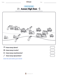 Aswan High Dam printable worksheet preview
