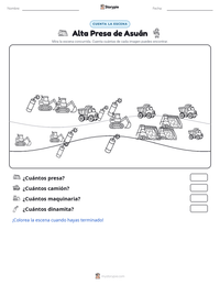 Vista previa de la hoja de trabajo imprimible de Alta Presa de Asuán