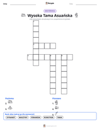 Podgląd drukowalnego arkusza ćwiczeń Wysoka Tama Asuańska