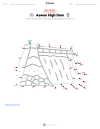 Aswan High Dam printable worksheet preview