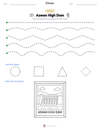 Aswan High Dam printable worksheet preview