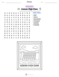 Aswan High Dam printable worksheet preview