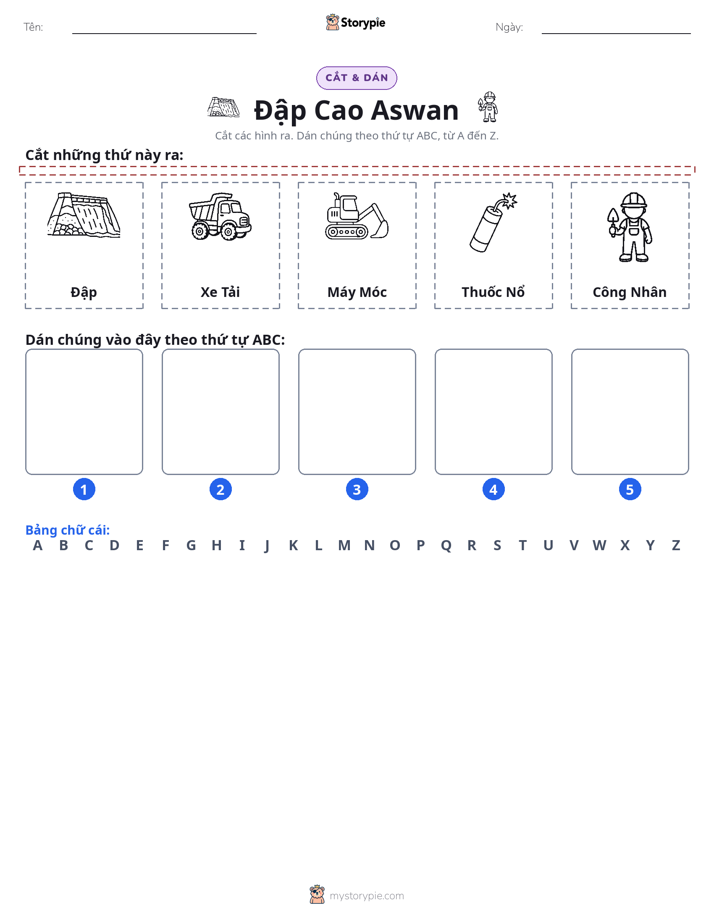 Cắt & Dán Chữ Cái