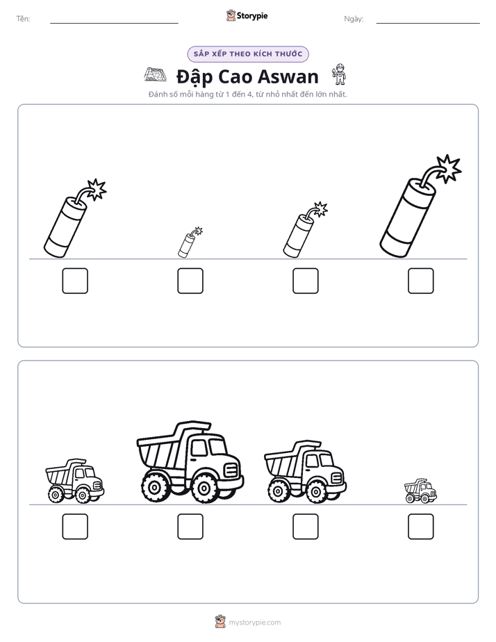 Thứ Tự Kích Thước