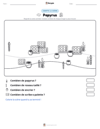 Aperçu de la feuille de travail imprimable Papyrus