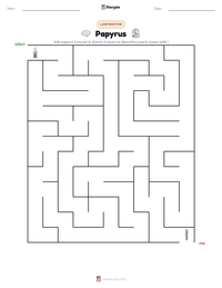 Aperçu de la feuille de travail imprimable Papyrus