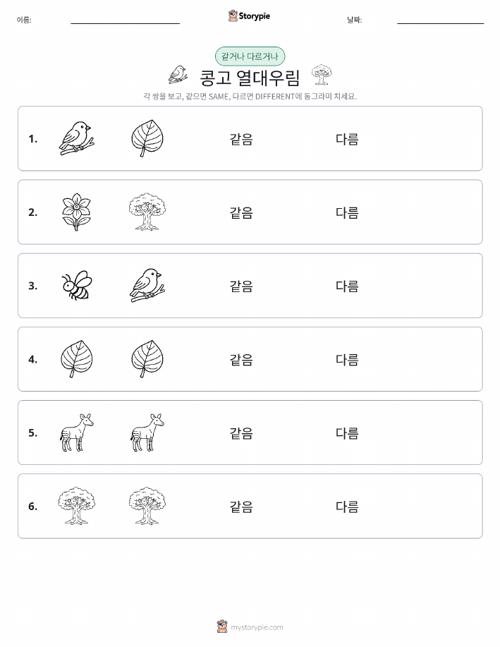 같은 것 또는 다른 것