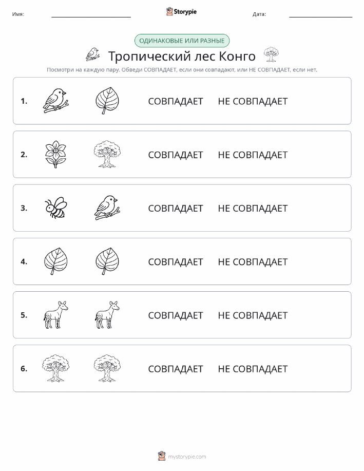 Одинаковое или разное