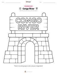 Congo River coloring page for kids