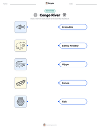 Congo River printable worksheet for kids