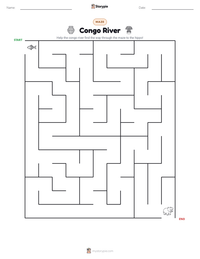Congo River printable worksheet preview