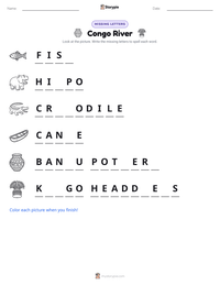 Congo River printable worksheet preview