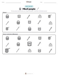 Mbuti people printable worksheet preview