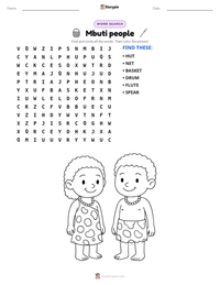Mbuti people printable worksheet preview