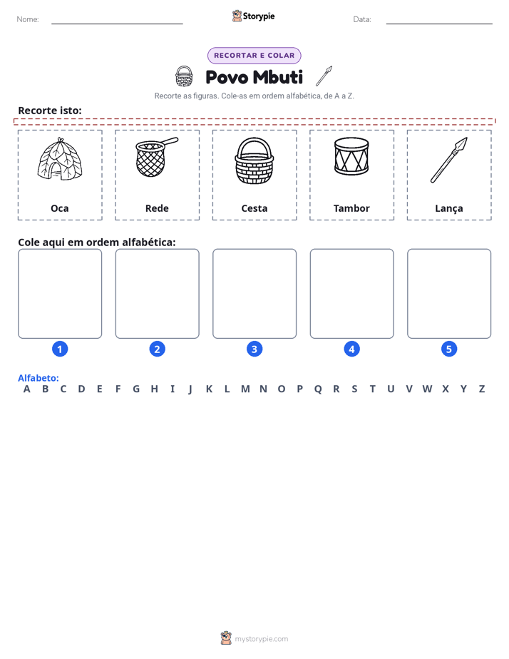Recortar & Colar Alfabeto