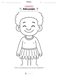 Baka people printable worksheet preview