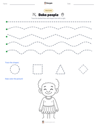 Baka people printable worksheet preview
