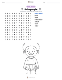 Baka people printable worksheet preview
