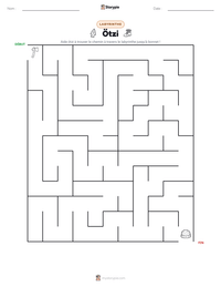 Aperçu de la feuille de travail imprimable Ötzi