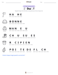 Aperçu de la feuille de travail imprimable Ötzi