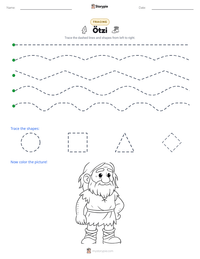 Ötzi printable worksheet preview