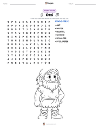 Ötzi druckbare Arbeitsblatt Vorschau