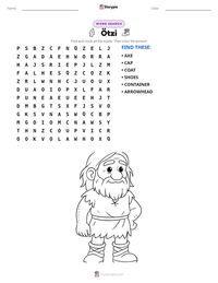 Ötzi printable worksheet preview