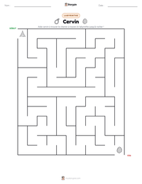 Aperçu de la feuille de travail imprimable Cervin