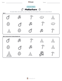 Matterhorn druckbare Arbeitsblatt Vorschau
