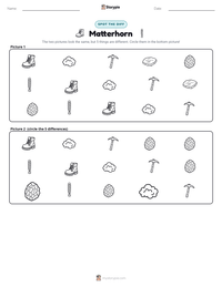 Matterhorn printable worksheet preview