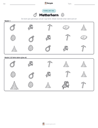 Matterhorn yazdırılabilir çalışma sayfası önizlemesi