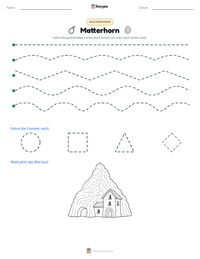 Matterhorn druckbare Arbeitsblatt Vorschau