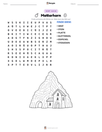 Matterhorn druckbare Arbeitsblatt Vorschau