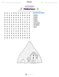 Prévia da folha de atividades imprimível Matterhorn